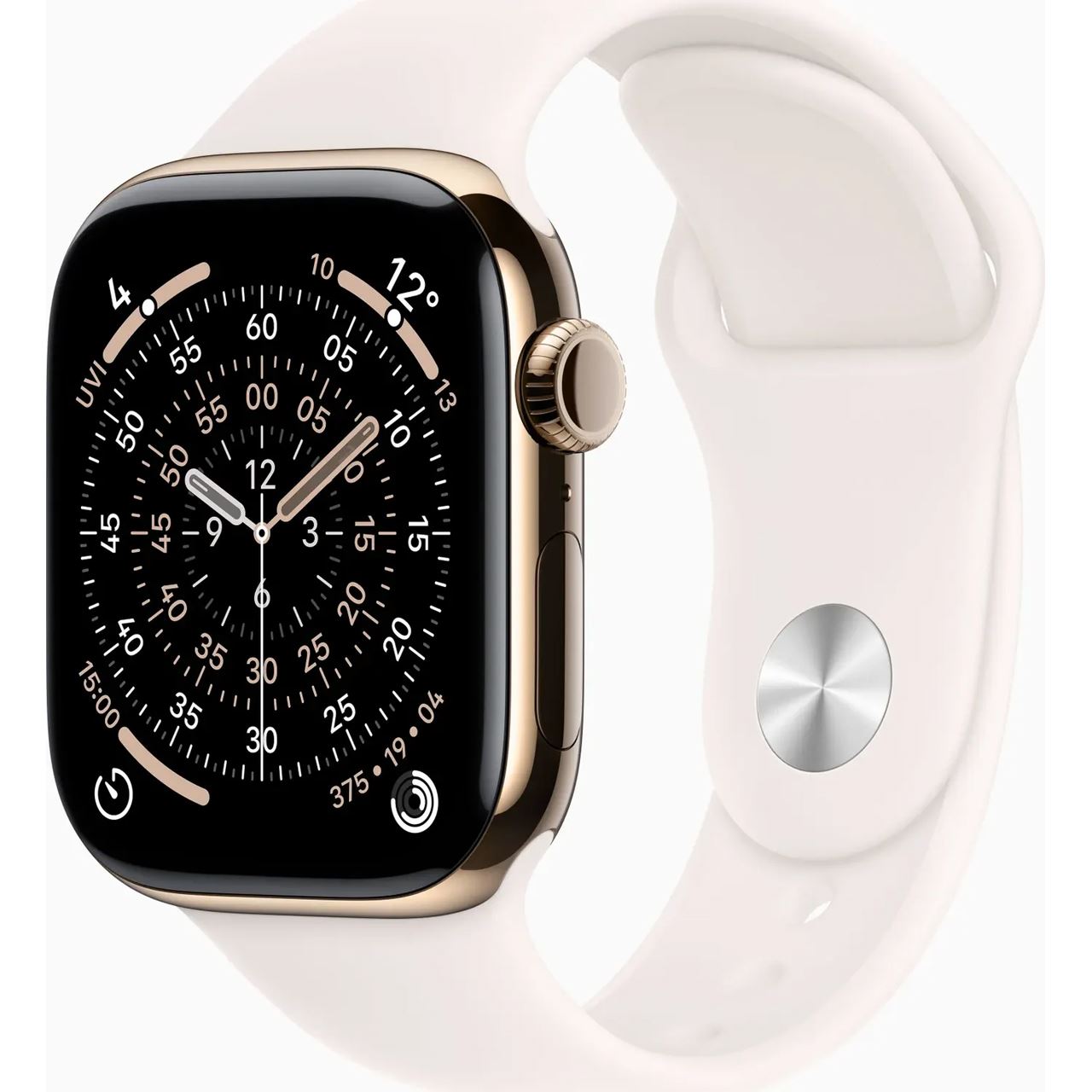 Apple Watch S11 Titan Gold Cellular 42mm (Sportarmband blassrosa) S/M