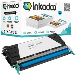 Inkadoo, Toner, Toner kompatibel zu Lexmark C734A2CG Toner, cyan Cyan (C)
