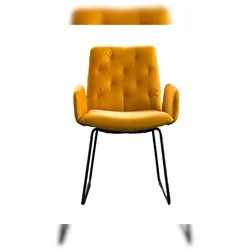 KAWOLA Stuhl CHARME Esszimmersessel Velvet curry