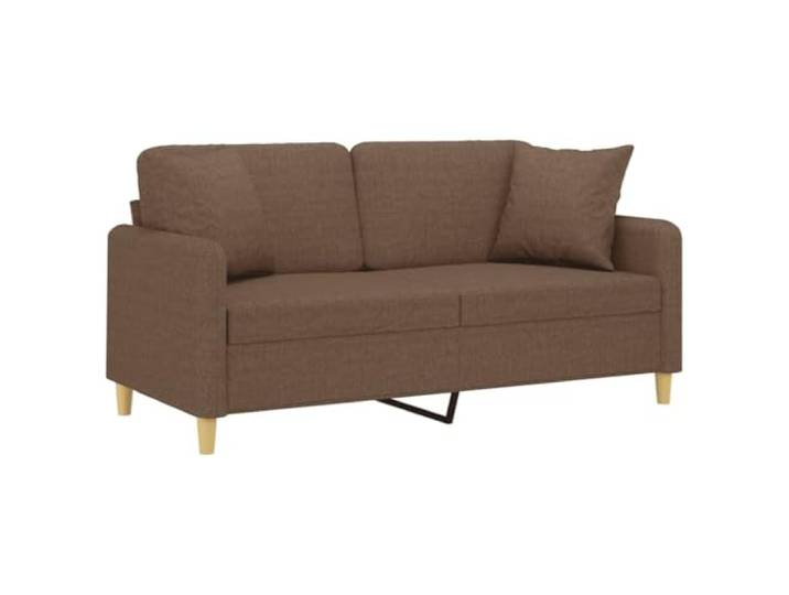 KTHLBRH 2-Sitzer-Sofa, braun, 140 cm, mit Kissen Gestell aus Metall, Füllung aus Schaumstoff, 2 dekorative Kissen im Lieferumfang enthalten