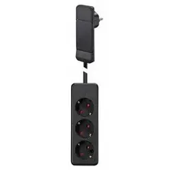 Bachmann SMART PLUG mit 3-fach Tischsteckdosenleiste, schwarz