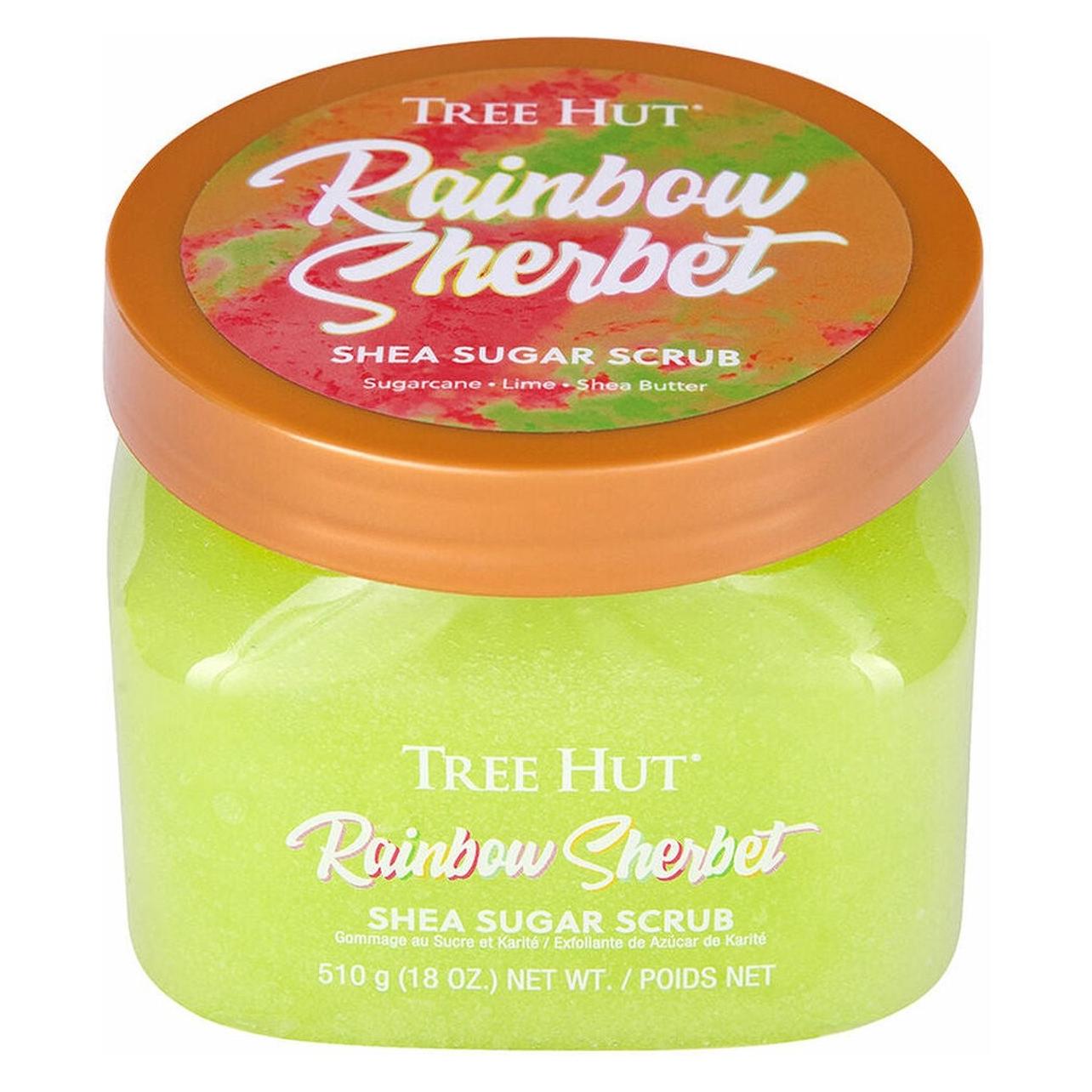 Tree Hut Shea Body Scrub Rainbow Sherbet & Peach Sorbet 18 oz (510 ml) (75371003875)