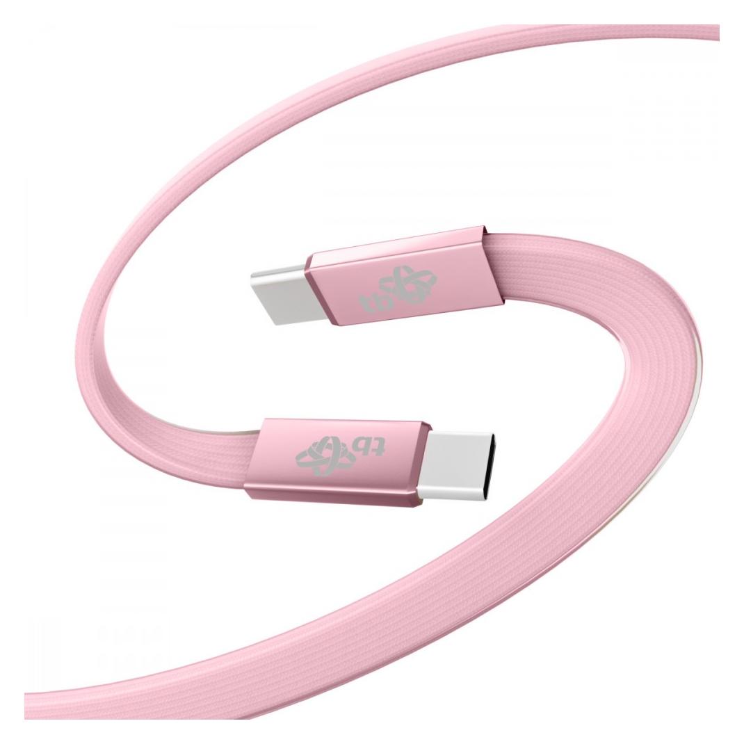 Lenovo TB TB Kabel USB C - USB C 1m płaski brzoskwiniowy (1 m, USB 2.0, 60 W) (AKTBXKUCCFLAT1P)