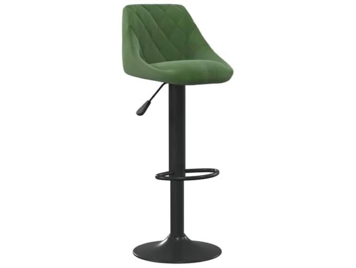 Barhocker, Samt, Grün, Drehstuhl, höhenverstellbar Robuster Stahlrahmen, bequeme Fußstütze, flüssiges Gasheben, 360 ° drehbar, Kapazität 110 kg