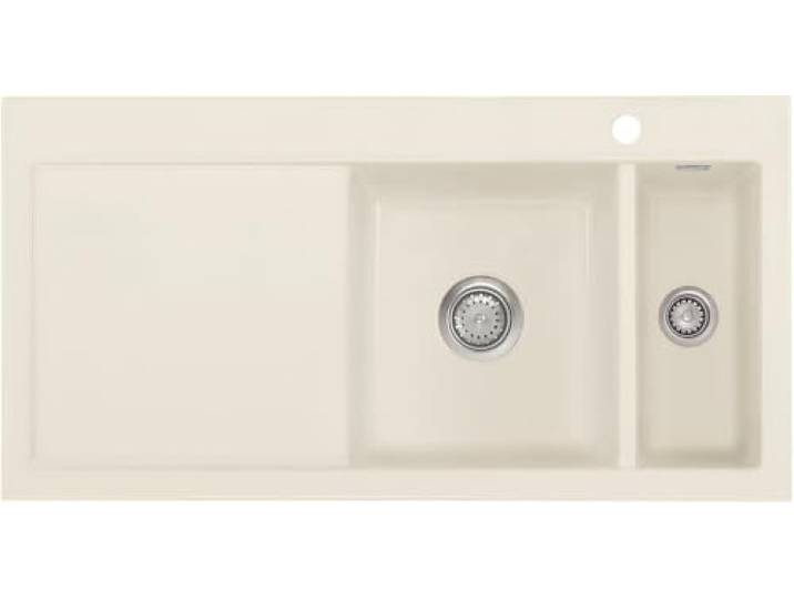 Flächenbündige Spüle MERA 100 F in JASMIN Becken rechts - Handbetätigung