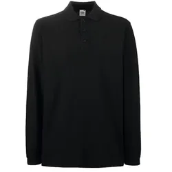 Langarm Polo-Shirt "F541N" Premium - M - black