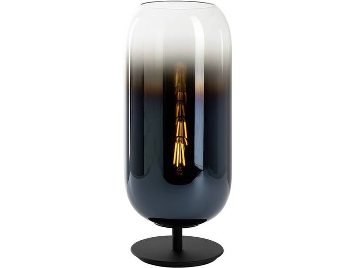 Designer-Tischlampe Artemide Gople E14 Blau, schwarz D 14 cm H 34 cm - Farbe: Blau/Schwarz - Material: Glas
