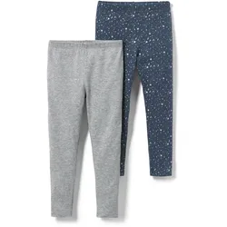 Tchibo - 2 Kinder-Glitzer-Leggings - Baby - Gr. 86/92 - blau
