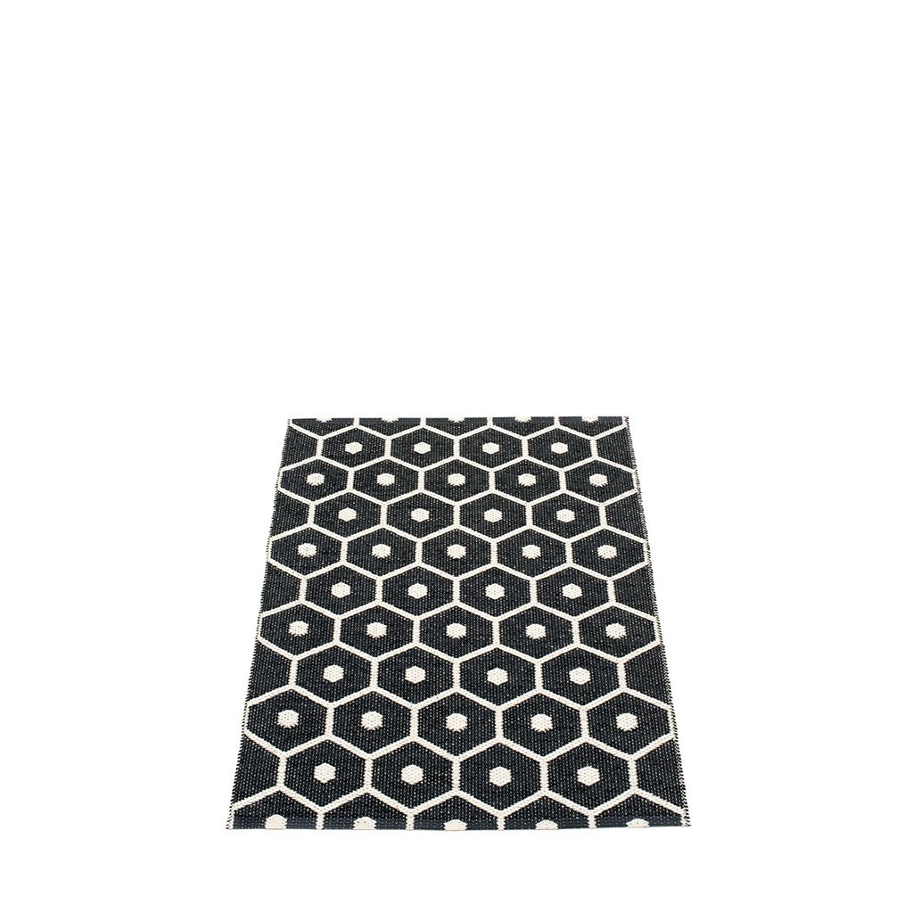 pappelina Honey Outdoor-Teppich - schwarz / vanille (70 x 100cm) 70 x 100cm HOX710