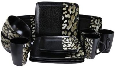 Elama's Savannah 16 Piece Stoneware Dinnerware Set