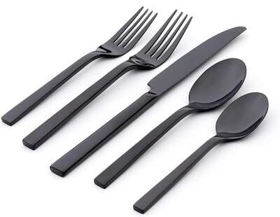 Oneida Chef's Table Black 20 Piece Everyday Flatware Set, Service For 4