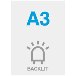 Premium Backlit PP Folie 200g/m2, Satin Oberfläche, A3 (297x420mm)