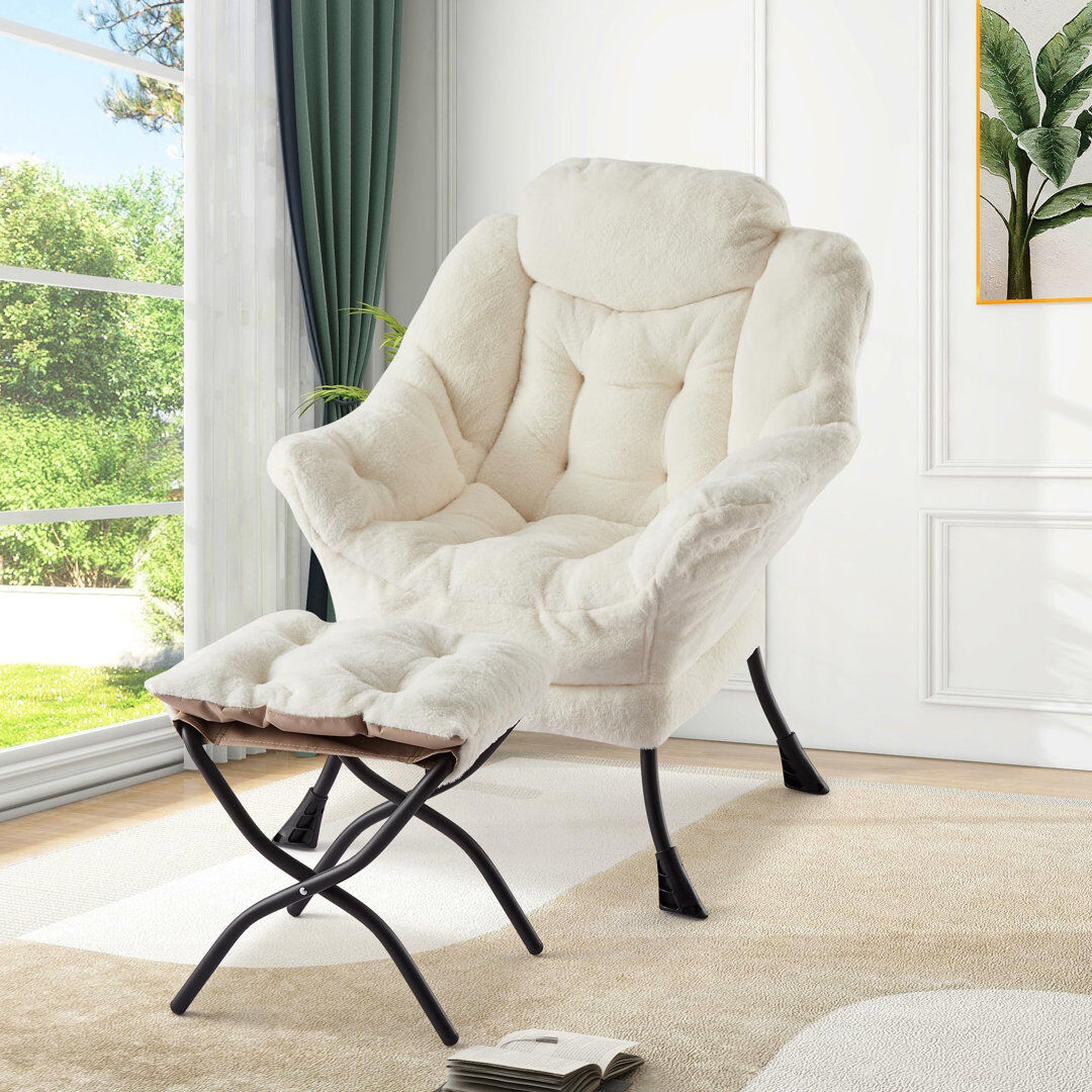 George Oliver Upholstered Armchair Teal 99.06cm H X 83.82cm W X 68.58cm D