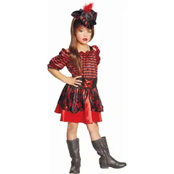 Rubies Piratenkleid schwarz-rot (140)