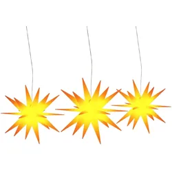 vidaXL LED-Weihnachtssterne 3 Stk. Faltbar Gelb