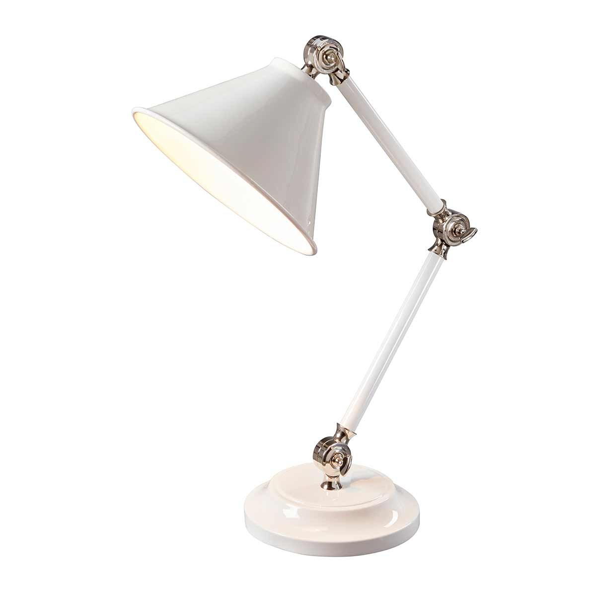 Elstead Lighting Provence Element Tischleuchte mini (nickel poliert / weiß) nickel poliert / weiß PV-ELEMENT-WPN