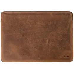 Accezz Leather Laptop Hülle fur das Apple MacBook 15 Zoll - Laptop Sleeve - Cognac