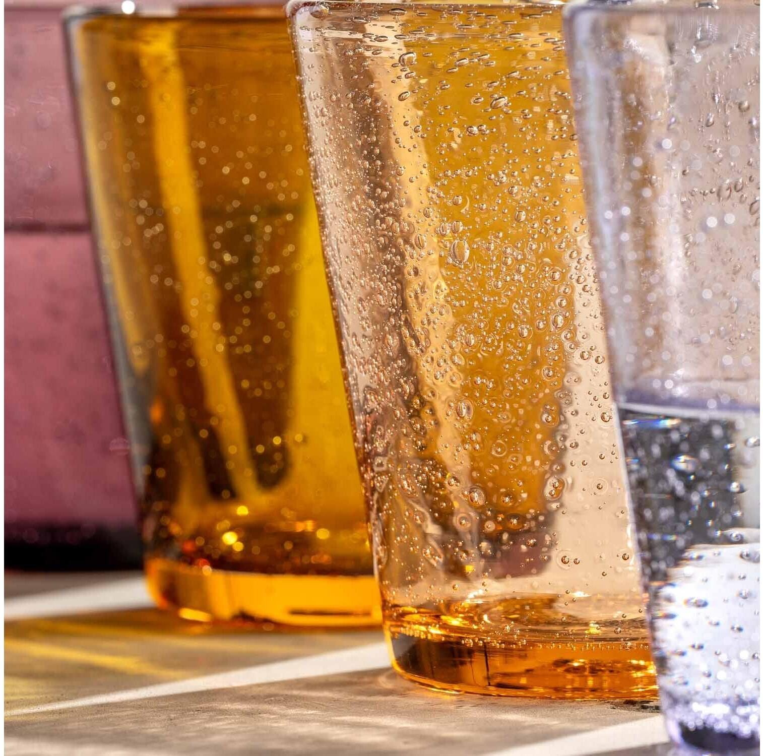 Glas LEONARDO "Burano 330 ml, 4 Stück", bunt (mehrfarbig), H:11cm, Glas, Trinkgefässe, Glas mehrfarbig 11cm, 330ml, 4 Stk.