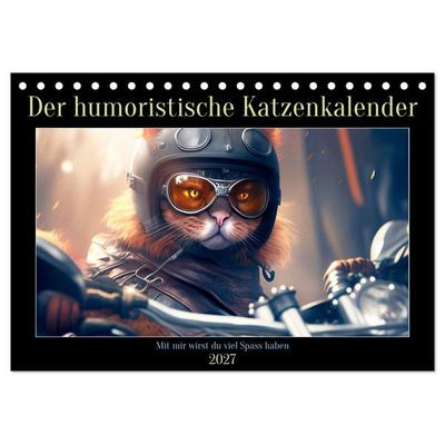 Der humoristische Katzen Kalender (Tischkalender 2027 DIN A5 quer), CALVENDO Monatskalender
