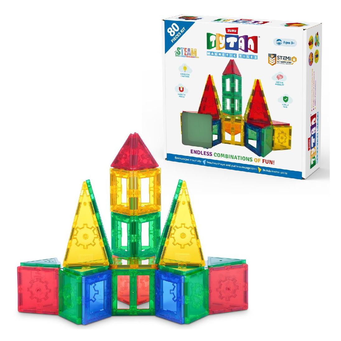 Nobrand Tytan Magnetic Tiles 80pcs Playset (18403)