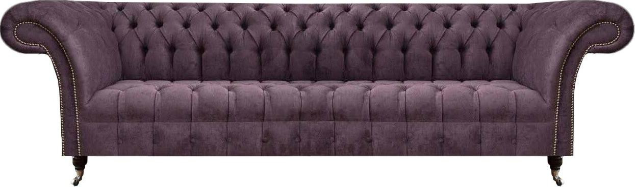 Chesterfield Luxe Vierzitter Sofa in Lila Textiel voor de Woonkamer