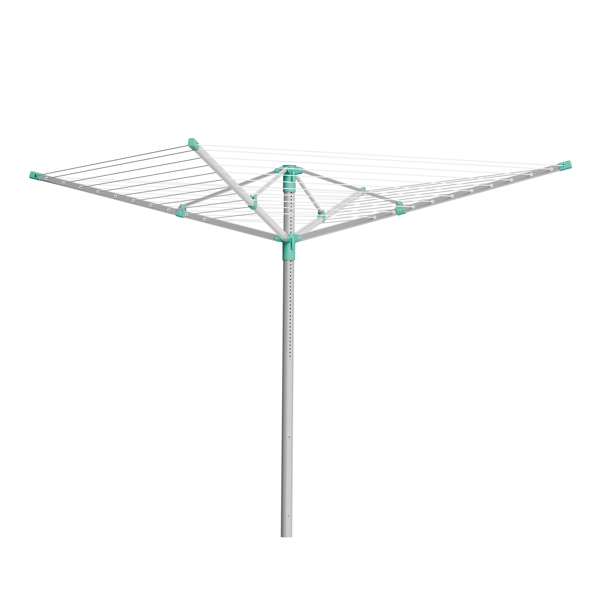 SONGMICS Wäscheständer höhenverstellbar, Wäschespinne für Garten, mit Wäscheklammern LLRB35301E01