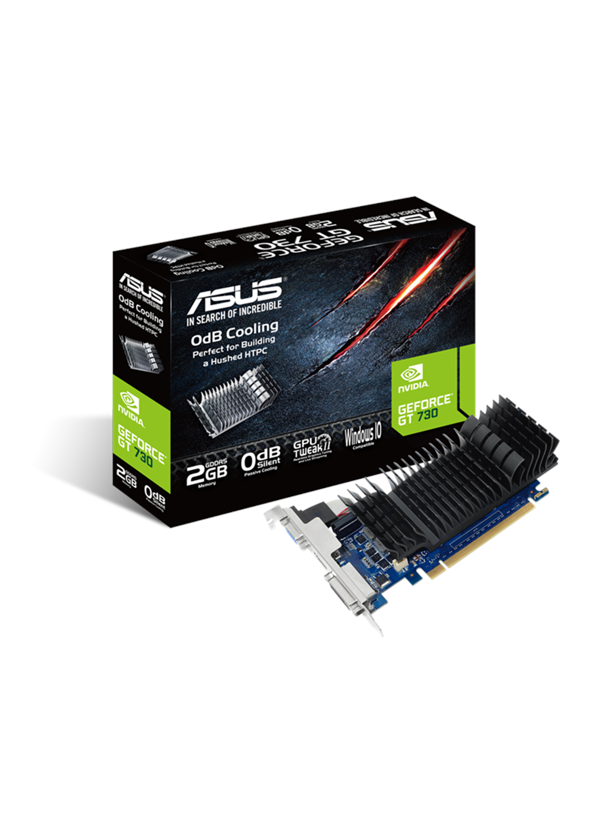 ASUS GeForce GT 730 Silent Low Profile - 2GB GDDR5 RAM - Grafikkarte