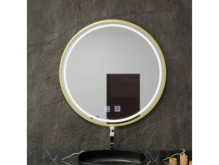 Miroir Led Rond 80cm Glanz Touch Systeme Desembuage Gradable