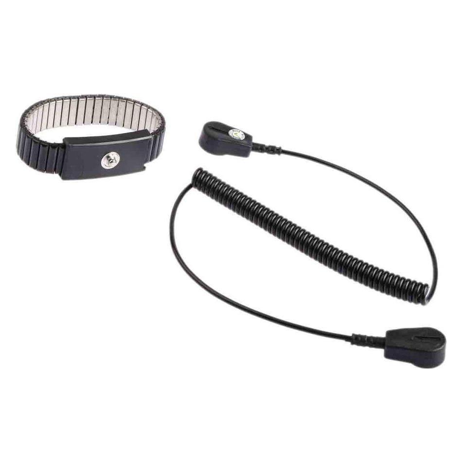 RS PRO 4-10mm Stud-Stud Metal Wrist Strap+Cord (Statikschutz) (7989281)
