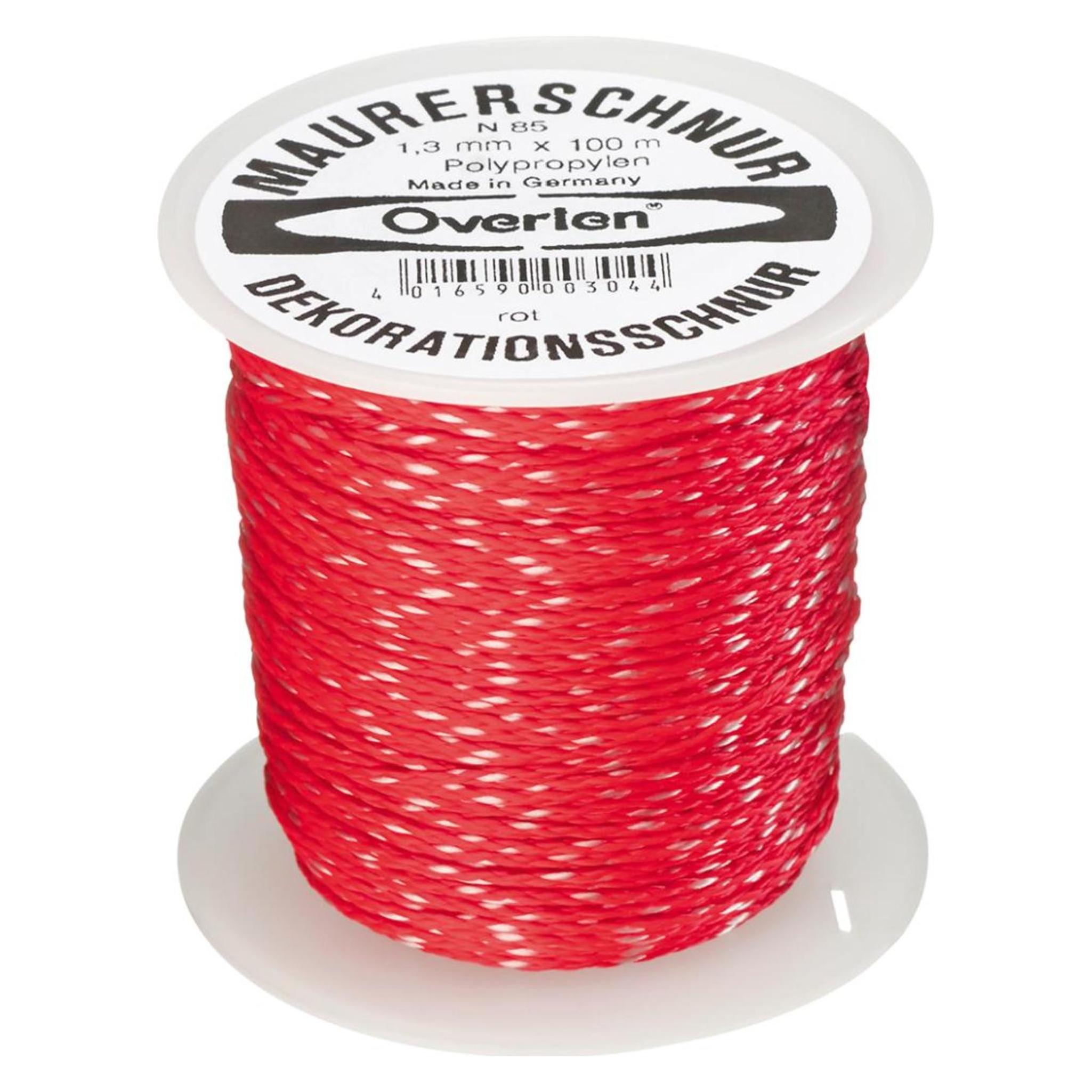 Overmann Maurerschnur PP 1,3mm 100m rot (100 m) (4016590003044)