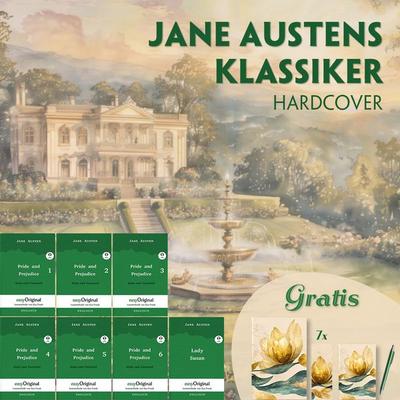 Jane Austens Klassiker Hardcover (7 Bücher + Audio-Online + exklusive Extras) - Frank-Lesemethode, Set von Jane Austen, EasyOriginal Verlag,