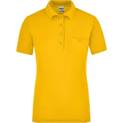 James & Nicholson Damen Workwear Polo mit Brusttasche JN867 gold yellow L