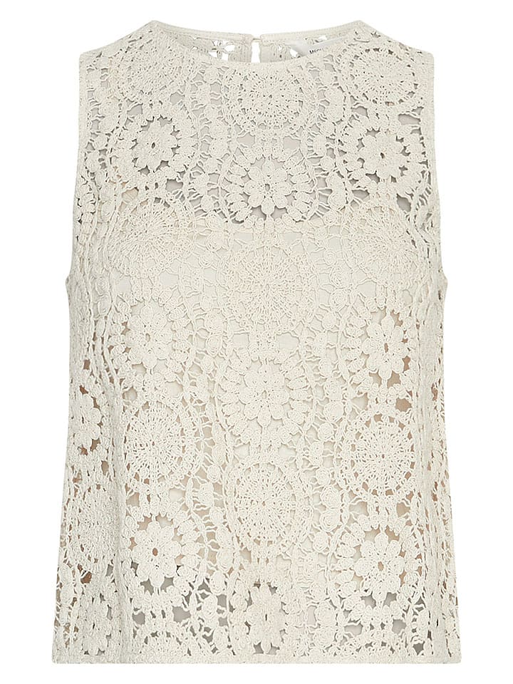 MOSS COPENHAGEN Blusentop in Creme - M
