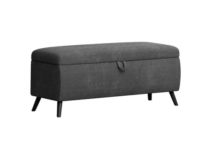 Esposa Bettbank, Schwarz, Holz, Buche, vollmassiv, 145x45x50 cm, Truhe im Sitz, Wohnzimmer, Hocker, Sitzhocker