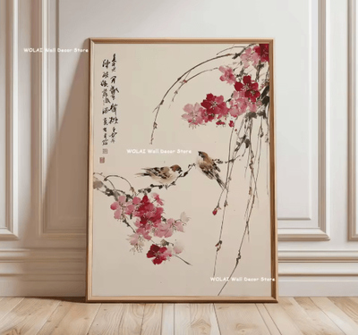 Inspire Picks Japanese Koi Fish Zen Canvas Wall Art Forest & Sun Abstract Peaceful Decor 8 30x45cm Unframed