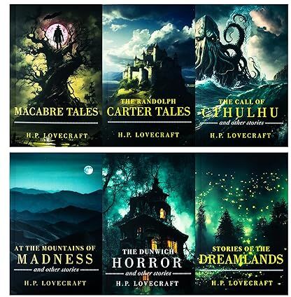 Classic Editions H. P Lovecraft 6 Books Collection Set by H. P. Lovecraft - Paperback Classic Horror Fiction incl. The Call of Cthulhu & At the Mountains of Madness
