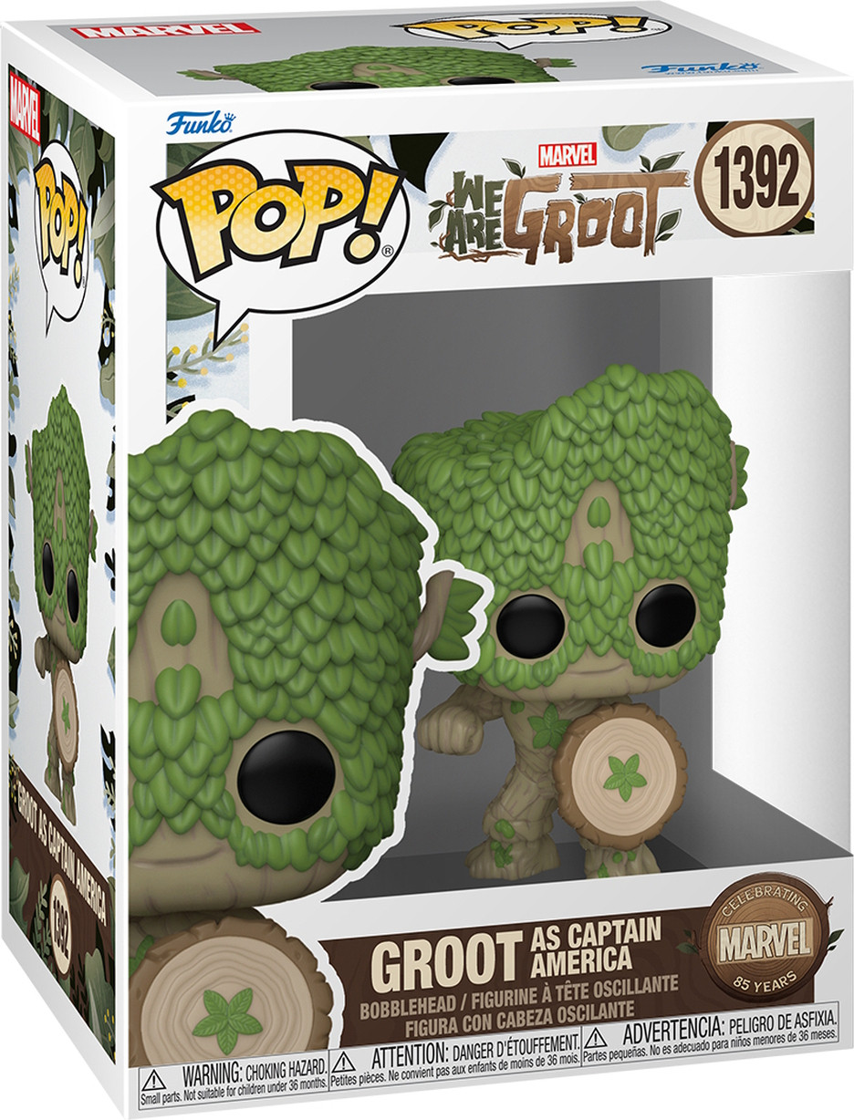 Funko Pop! Vinyl figuur Marvel We Are Groot - Groot als Captain America 1392