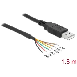 USB Kabel Delock A -> TTL6 seriell St/offene Kabelenden