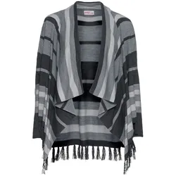 Strickjacke in Poncho-Form - grau - 44/46