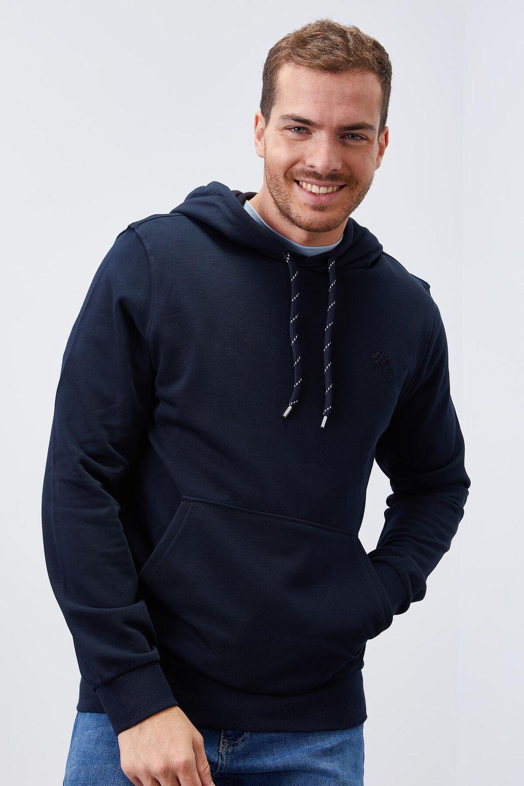 Herren Sweatshirt mit Kapuze und Tasche