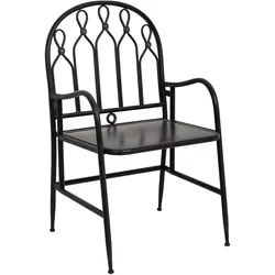 STUHL aus Metall, schwarz, 55x56x96cm