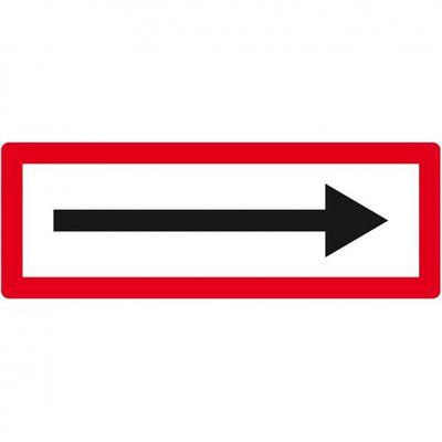 Schild I Feuerwehr-Hinweisschild Pfeil, Aluminium RA0, reflektierend, 594x210mm, DIN 4066