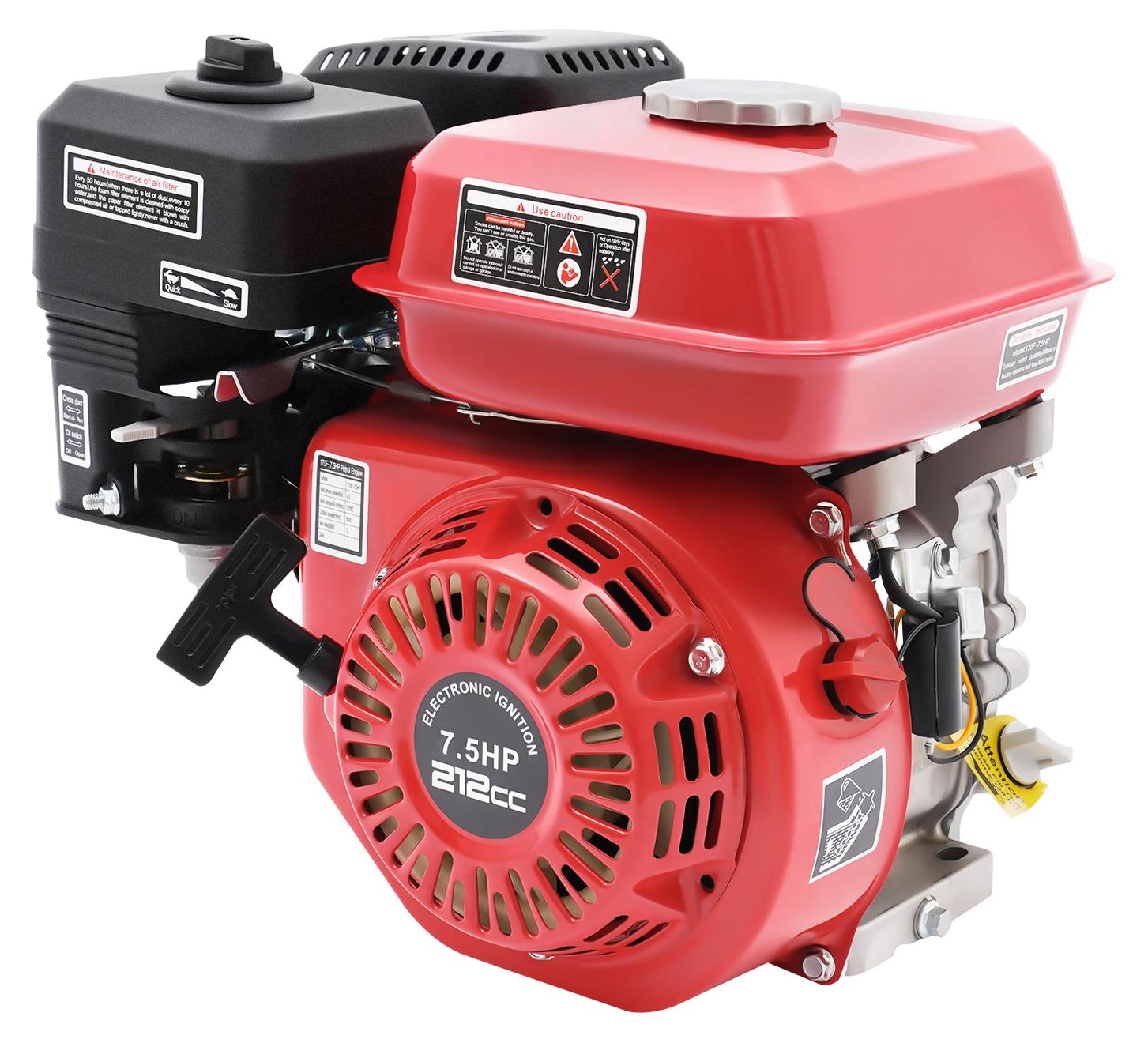 Benzinmotor - 4-Takt-Motor - 212 cm³ - 4000 W - 3600 U/min - Handstart - Luftgekühlt - Rot