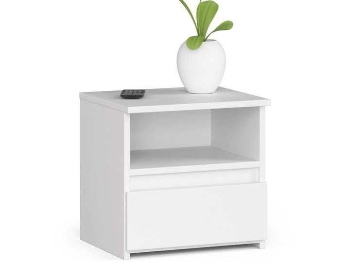 Raumhirsch Furniture Nachttisch Weiß 40/40/35, Rechteckig, 40x40x35 cm, Schlafzimmer, Nachtkästchen