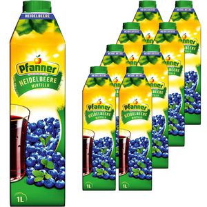 Pfanner Saft Heidelbeere, Tetrapack, je 1 Liter, 8 Stück