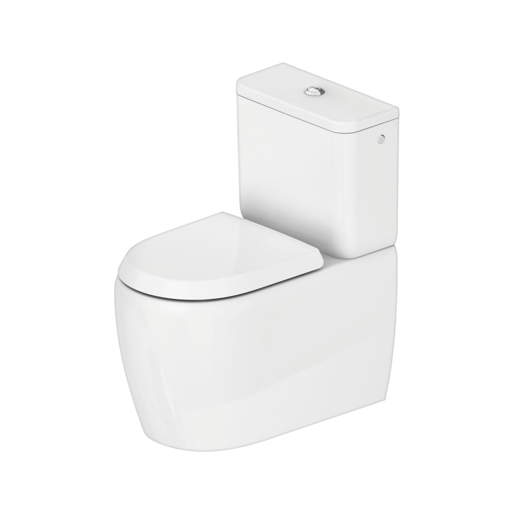 Duravit Stand-WC-Kombi, Tiefspüler Qatego 39x60cm, 6 l, Rimless, weiß Hochglanz (2021090000)