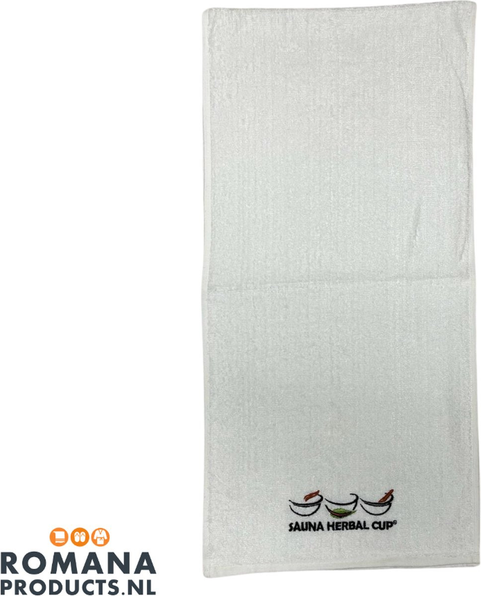 Herbal Cup Lepeldoek Wit Bamboo Sauna Doek voor Volwassenen