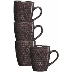 HENKELBECHER Floris Grau 350 ml 4er Set