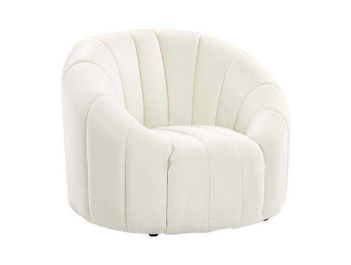 SESSEL Samtstoff cremeweiß Malung