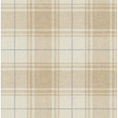 Seabrook Designs Libbie Flannel Plaid Unpasted Wallpaper
